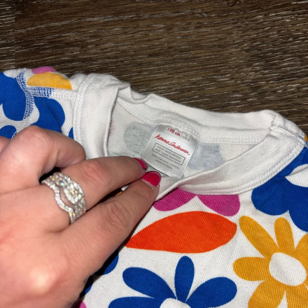 Hanna Andersson Kids Floral Print Pajama Set - White Multicolor